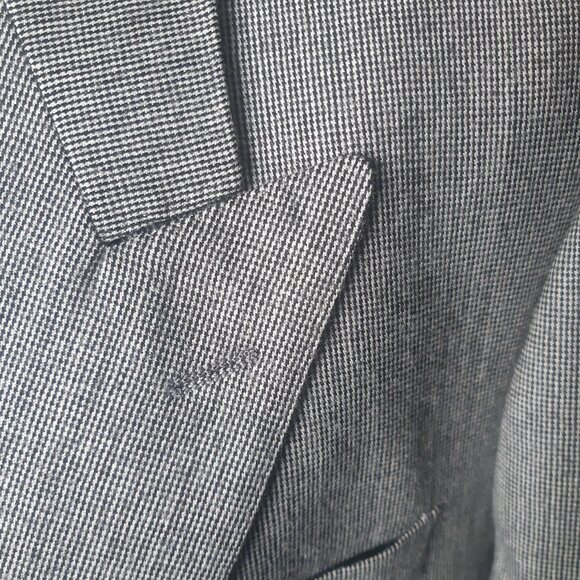 Jimmy's Gentiluomo Black & White Houndstooth Double Breasted Men's Jacket - Picture 2 of 15